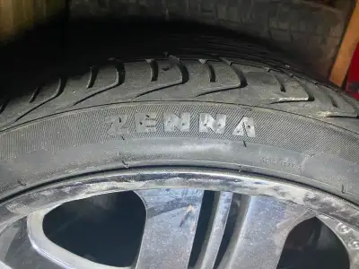 American Pacific Industries ZENNA tires, 1000kms driven. 225/35ZR20 on HUB rims With 5x 110 bolt pat...