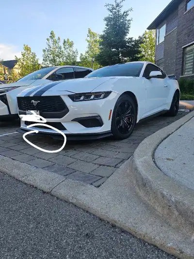 2024 Ford Mustang Eco Boost Premium Oxford White with black/red racing stripes Only 10,250 KM. Never...