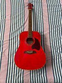 Trans Red Oscar Schmidt Acoustic Guitar (OG2TR)