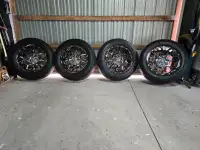 Set of 4 Mayhem Smoked Mirror Rims, on Cooper 275/60/R20 tires, 