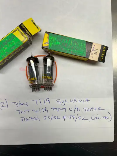 Tubes no 7119 (E182CC) Match Pair Sylvania, View more