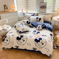 Brand new 4 pieces king size Mickey Mouse duvet set for winter  
