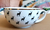 GC porcelain soup bowl with handle