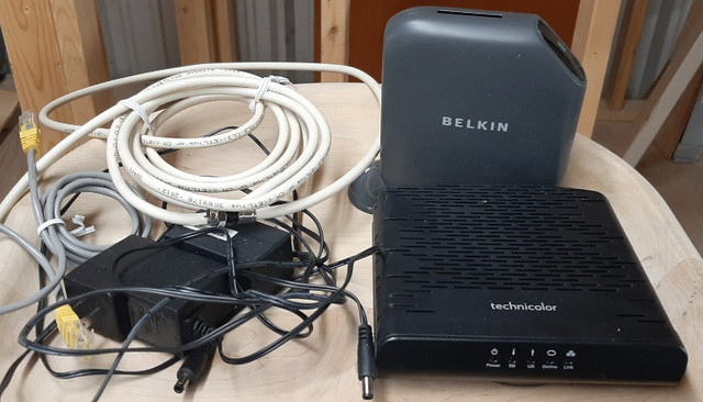 Modem and Wireless N Router plus cables in Networking in Stratford - Image 2