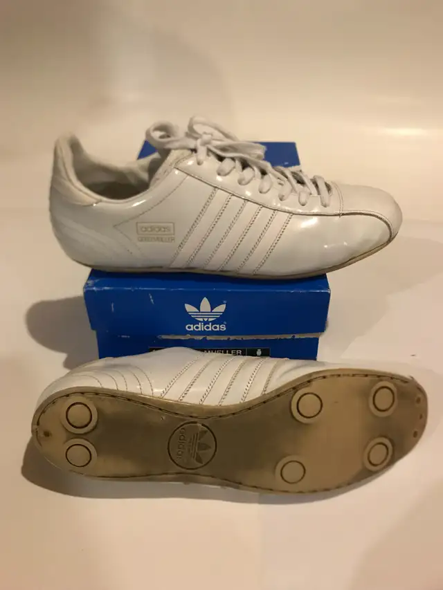 Adidas Gerd Meuller, Lifestyle, White Patent, USA Size 10. in Men's Shoes in Markham / York Region - Image 4