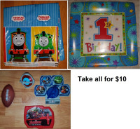 Birthday Party Items - Boy (Take all for $10)
