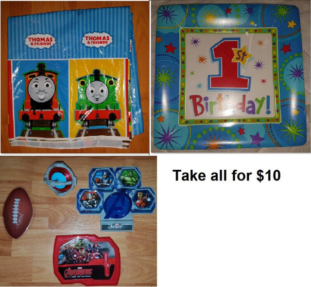 Birthday Party Items - Boy (Take all for $10) in Holiday, Event & Seasonal in Mississauga / Peel Region