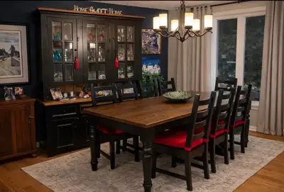 Harvest-Style Solid Wood Dining Room Set, View more