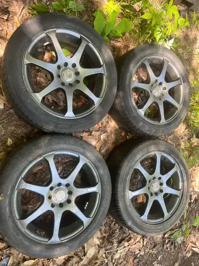 Dual pattern Motegi Racing rims 16”x7”width 4x100 & 4x113.5 Good condition tires bad. $150 OBO