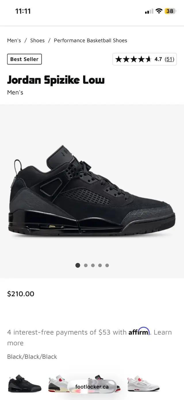 Air Jordan Spizike Low in Men's Shoes in Mississauga / Peel Region - Image 2