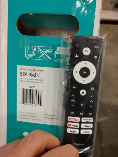 Remote for hisens tv  50u68k, View more