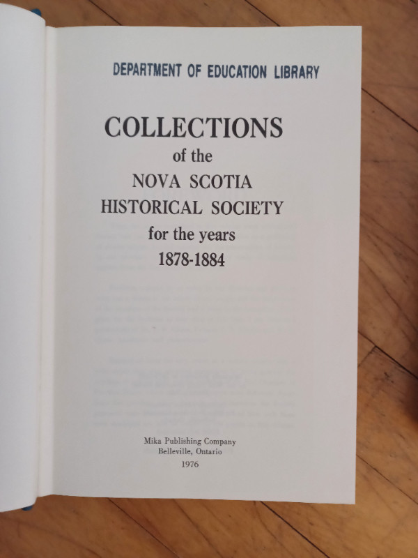 Collections of the Nova Scotia Historical Society Volumes 1-8 in Non-fiction in Dartmouth - Image 4