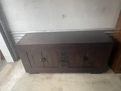 Free delivery used Dark Wood Sideboard Cabinet with Drawers, View more