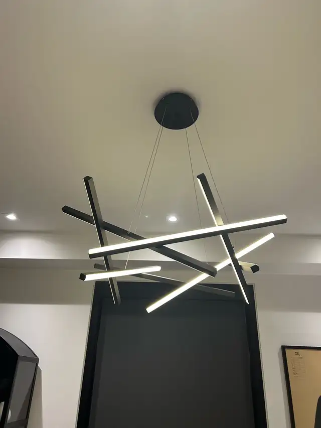 Modern linear LED rod chandelier  in Indoor Lighting & Fans in City of Toronto - Image 2