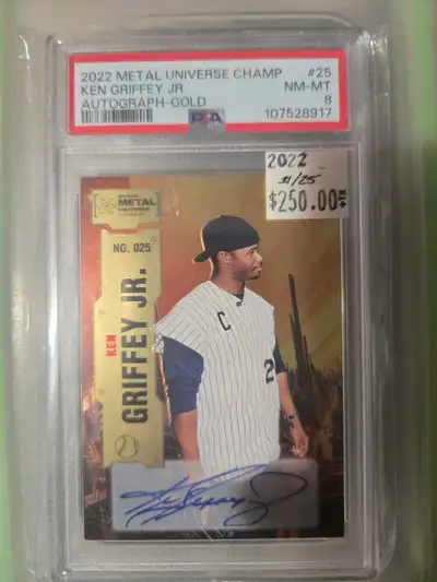 2022 Skybox Metal Universe Champions Ken Griffey Jr Auto /25 , View more