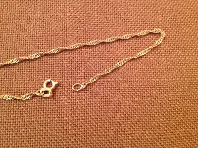 Yellow gold Delicate bracelet 10K  7 inches., View more