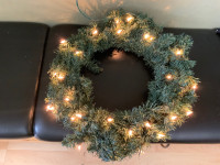 20” Wreath with Lights — Christmas Decorations