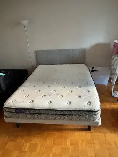 Queen Size Bed Frame and Mattress with Headboard, View more