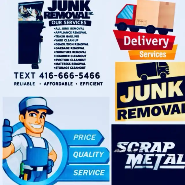 TEXT 416-666-5466 JUNK Removal and Delivery Services