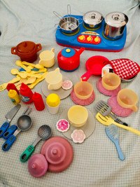 Over 60 Kitchen Accessories Toy Set Vintage
