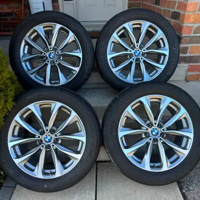 5x112 19” OEM BMW rims 692 and Bridgestone Dueler RFT all season, View more