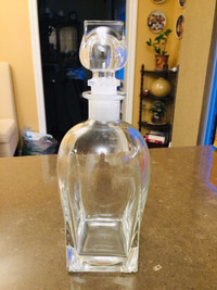 Stunning Clear Crystal Liquor Decanter Made in Italy
