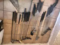 Golf clubs and bags