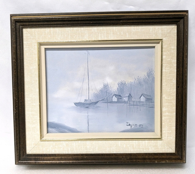 Pair of original oil artworks by B F E Dwyer Newfoundland in Arts & Collectibles in Sudbury - Image 4