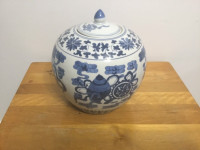 Blue Ceramic Jar $15