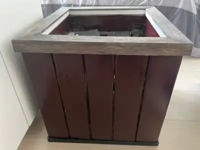 Customized Wood Planter Box. Size: 45cm x 45cm x 44cm (LXWXH)
