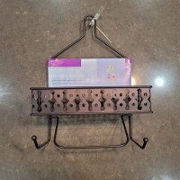 NEW Metal Shower Caddy with suction & hooks