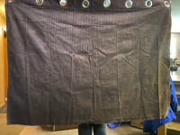 1 Curtain panel: 43 inches long by 60 inches wide Dark Brown 
