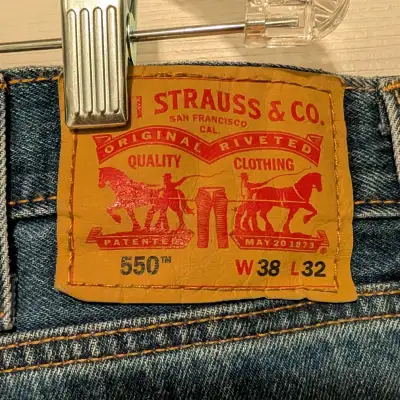Levi's 550 Zipper Blue pants Jeans unworn W38  L32, View more