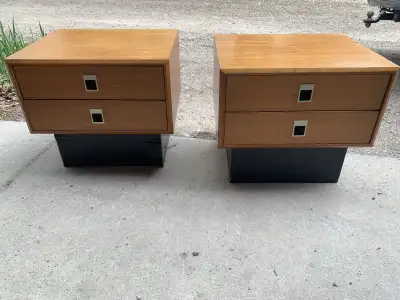 mid century teak nightstands, View more