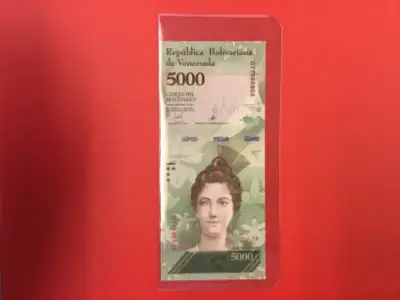Bolivares $5000 Banknote, View more