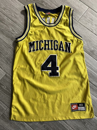 Authentic Nike Chris Webber Michigan Basketball Jersey