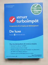 Turbo impôt Tax Logiciel CD ou USB  Licence 2023 Luxe 8 Intuit