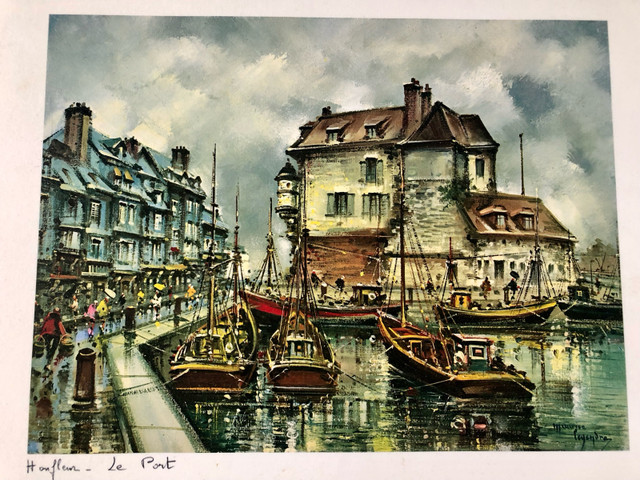 Cadre laminé: Honfleur-Le Port. Ed. KRISTARTS. Paris 1979 in Home Décor & Accents in La Ronge - Image 2