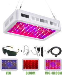 LED Grow Lights, Fireproof 600W Full Spectrum Powerful Panel