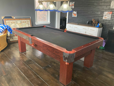 Used 4x8' Cherry Pool Table - Includes Installation, View more