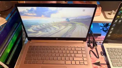 Pink HP 14” Laptop • 16GB RAM • Windows 11 • Like New • With Cas, View more