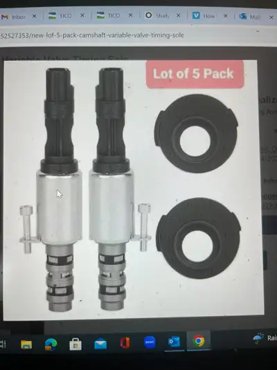 Lot of 5 pack(2 pcs per pack) Black Camshaft Variable Valve Time Solenoid VCT Solenoid 8L3Z-6M280-B...