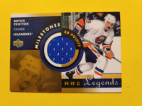 Bryan Trottier (New York Islanders) game-used jersey hockey card