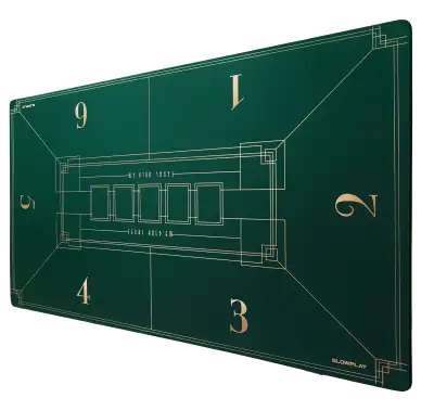 Brand new in box. Colour green Portable Poker Table Top with Art Deco Layout Print, Smooth Premium S...