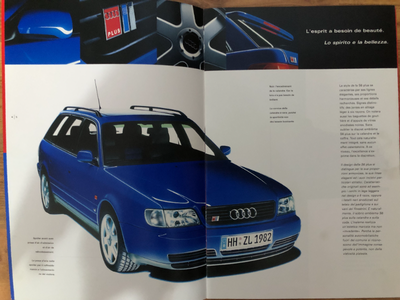 POUR COLLECTIONNEUR ! RARE - CATALOGUE / PANFLET ORIGINAL DE L AUDI S6 4.2 V8 QUATTRO PLUS - ÉDITION...