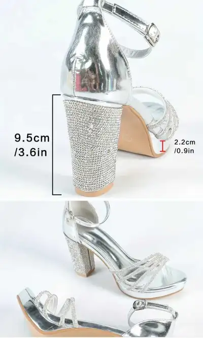 HIGH SHOES Elegant Silver Sandals, View more