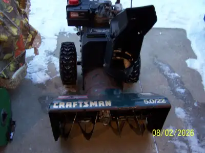 GAS SNOW BLOWER  CRAFTSMAN 5/22, View more