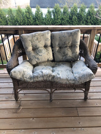 Wicker love seat