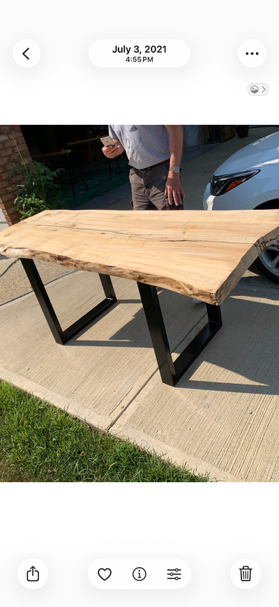 Handmade Russian Spruce (Picea Obovata) Live Edge Dining Table, View more