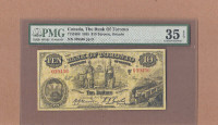 1935 $10 PMG Bank of Toronto  Choice VF 35 (EPQ)